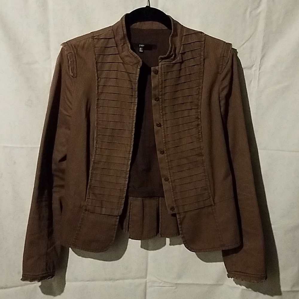 Zara Basic Brown Military Style Jacket